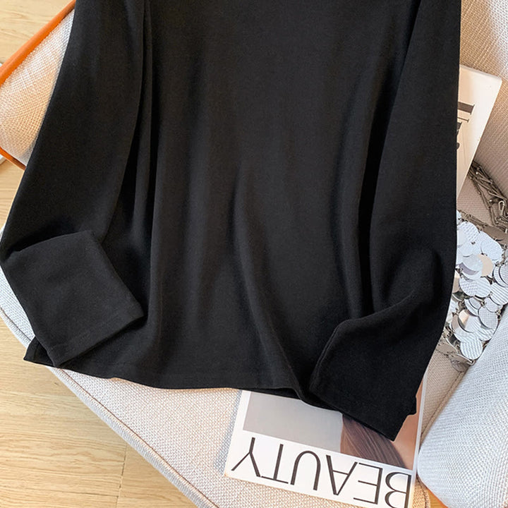 Chemise à manches longues en coton pour femme, motif Buddha Stones , col montant et boutons brandebourg, couleur unie printanière - image 33