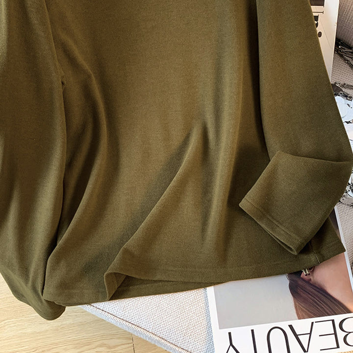 Chemise à manches longues en coton pour femme, motif Buddha Stones , col montant et boutons brandebourg, couleur unie printanière - image 20