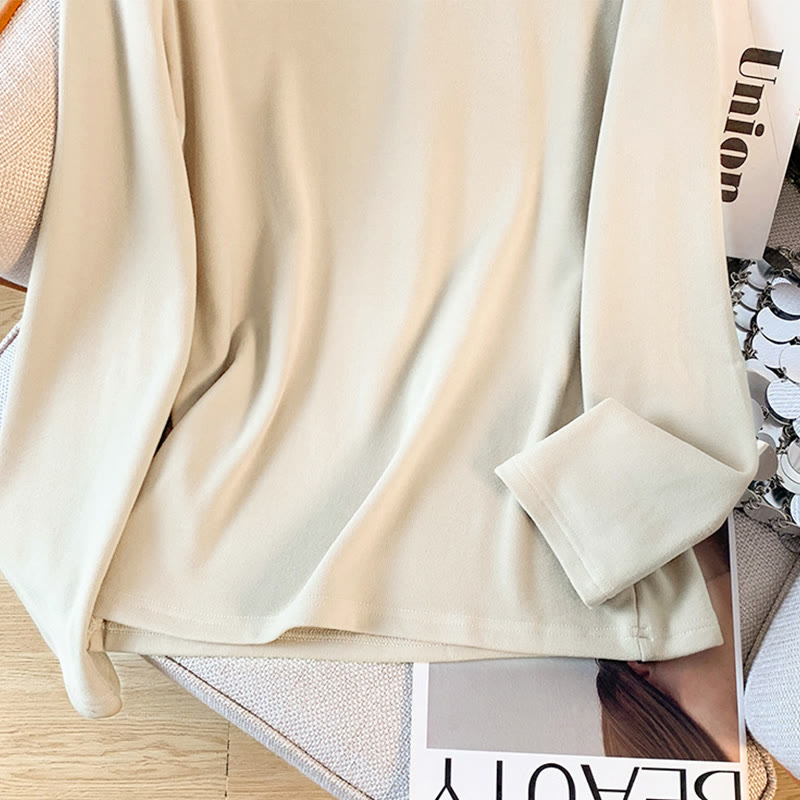 Chemise à manches longues en coton pour femme, motif Buddha Stones , col montant et boutons brandebourg, couleur unie printanière - image 9