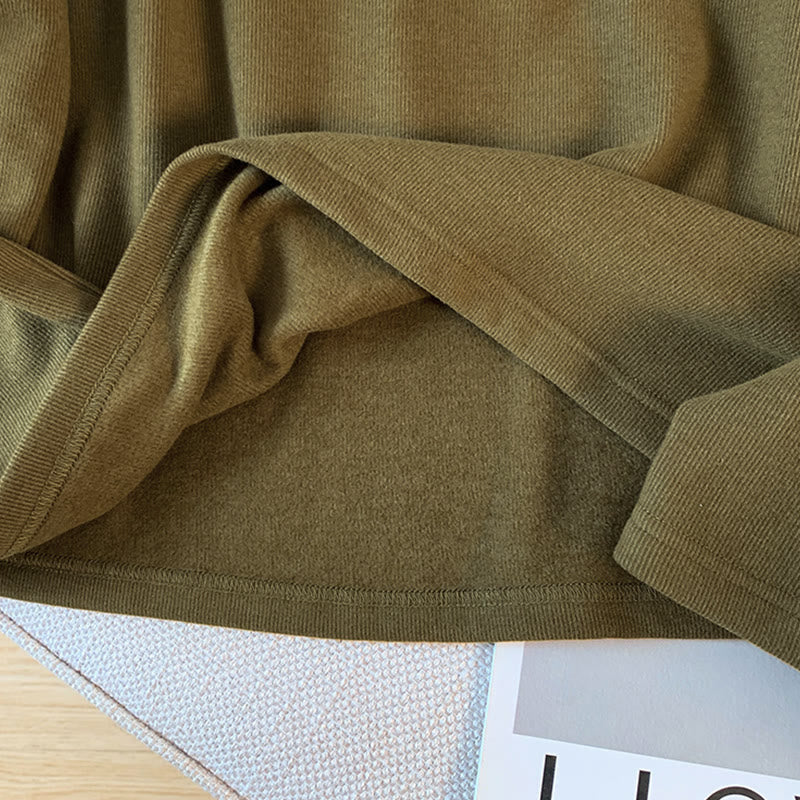 Chemise à manches longues en coton pour femme, motif Buddha Stones , col montant et boutons brandebourg, couleur unie printanière - image 22