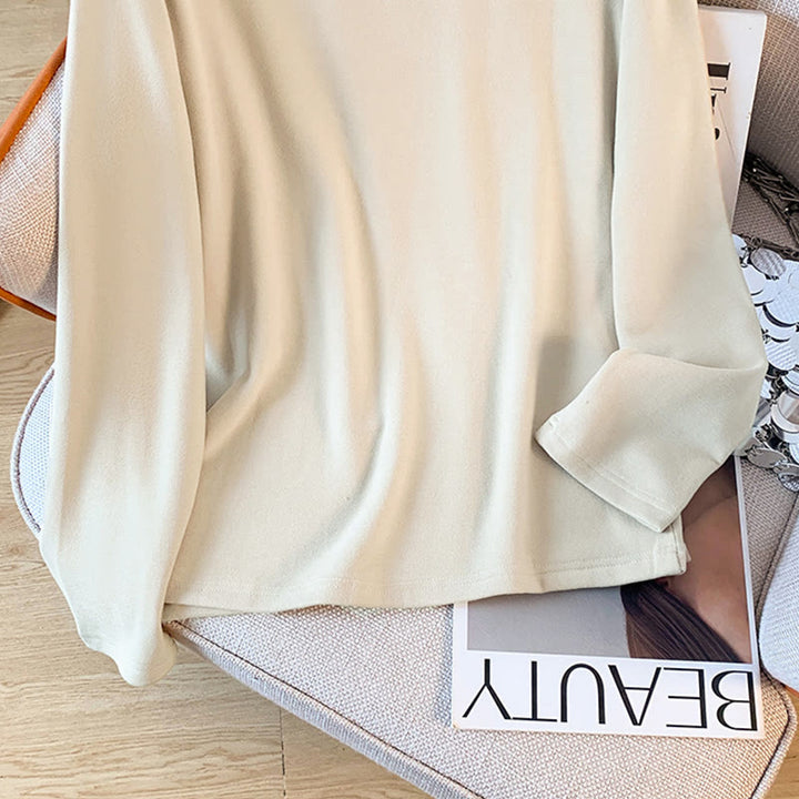 Chemise à manches longues en coton pour femme, motif Buddha Stones , col montant et boutons brandebourg, couleur unie printanière - image 10