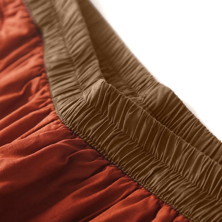 Pantalon harem épais à taille élastique, coupe unie, avec poches, pour femme Buddha Stones, idéal pour l'hiver. - image 8