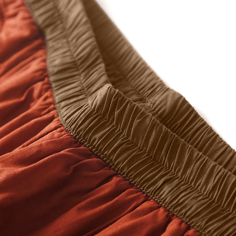 Pantalon harem épais à taille élastique, coupe unie, avec poches, pour femme Buddha Stones, idéal pour l'hiver. - image 8