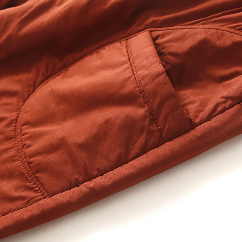 Pantalon harem épais à taille élastique, coupe unie, avec poches, pour femme Buddha Stones, idéal pour l'hiver. - image 9