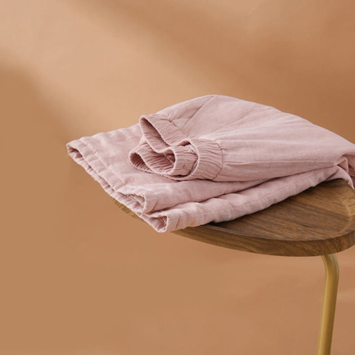 Pantalon thermique d'hiver en coton uni Buddha Stones pour femme, jambes larges et poches - image 3