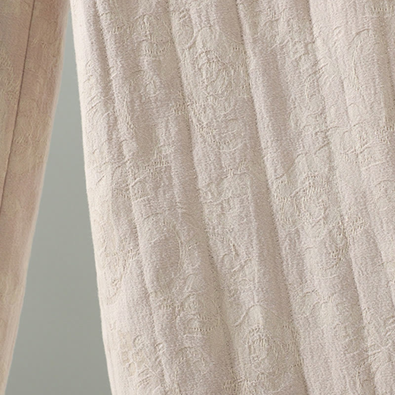 Pantalon thermique à jambes larges et longueur cheville pour femme, en jacquard de coton rembourré, avec poches , Buddha Stones - image 17