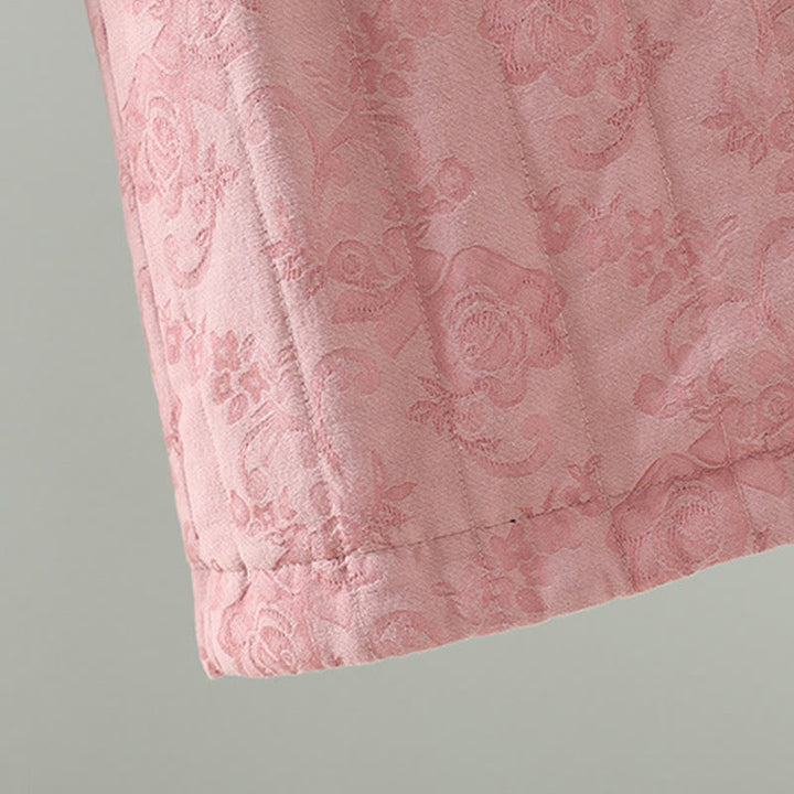 Pantalon thermique à jambes larges et longueur cheville pour femme, en jacquard de coton rembourré, avec poches , Buddha Stones - image 9