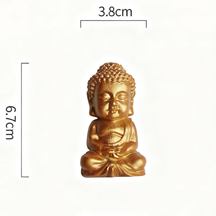 Buddha Stones Statue de Tathagata Bouddha Aimant pour réfrigérateur Décoration intérieure - Style A1 3,8*6,7*3 cm (avec aimant au dos) - image 1