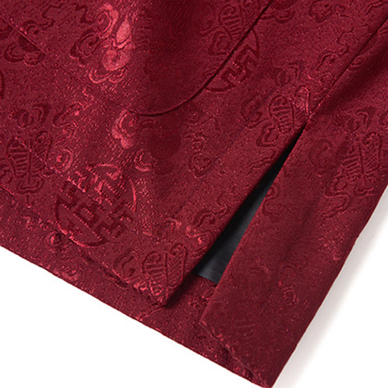 Veste de costume Tang pour homme, à manches longues et col montant, avec poches, motif brodé de Buddha Stones - image 10