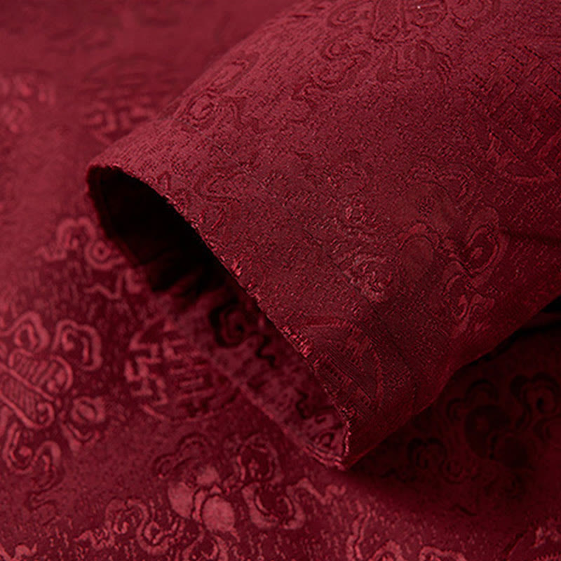 Veste de costume Tang pour homme, à manches longues et col montant, avec poches, motif brodé de Buddha Stones - image 7