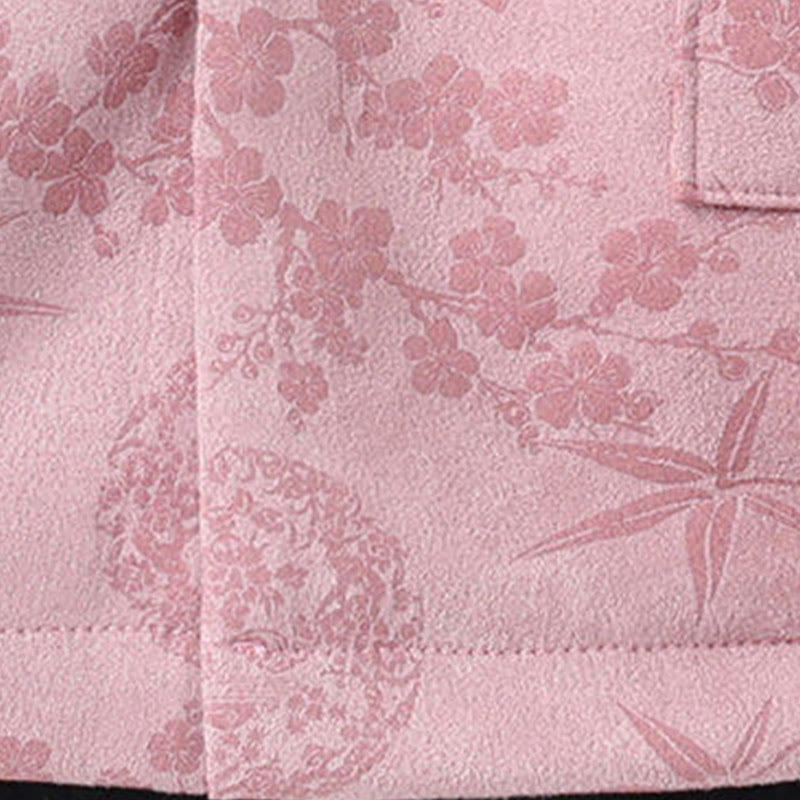 Veste en coton à manches longues et poches pour homme, motif jacquard de bambou Buddha Stones Fall, avec boutons grenouille. - image 17