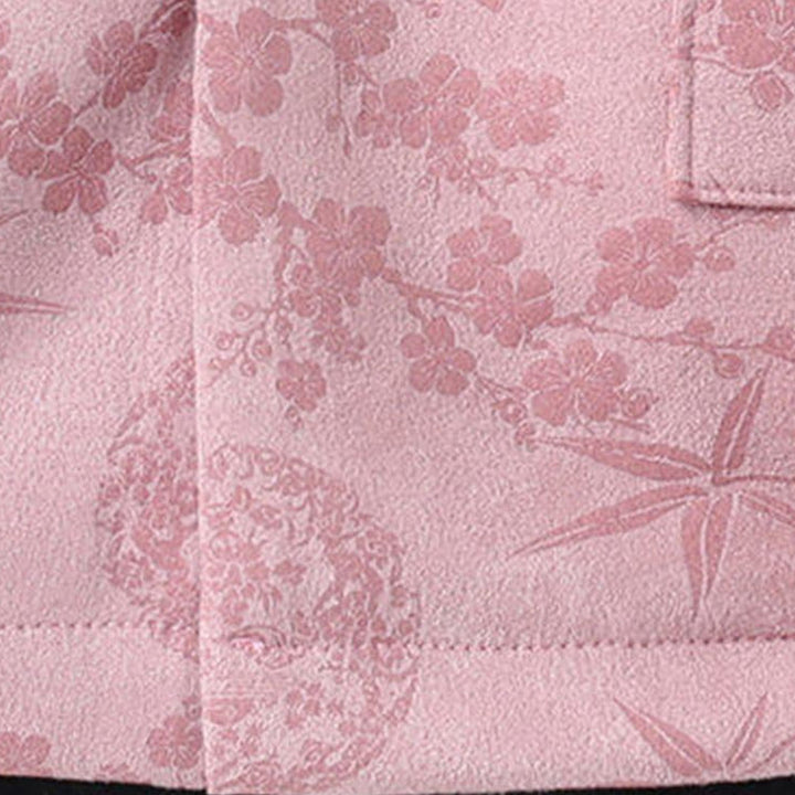 Veste en coton à manches longues et poches pour homme, motif jacquard de bambou Buddha Stones Fall, avec boutons grenouille. - image 17