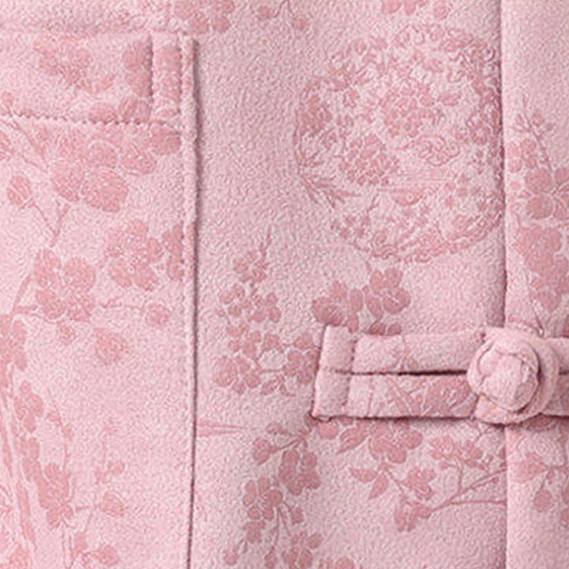 Veste en coton à manches longues et poches pour homme, motif jacquard de bambou Buddha Stones Fall, avec boutons grenouille. - image 16