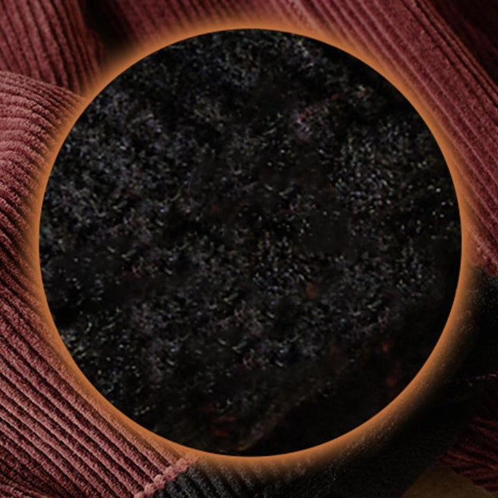 Pantalon sarouel en velours côtelé de coton contrasté Buddha Stones pour femme, doublé polaire thermique avec poches - image 13