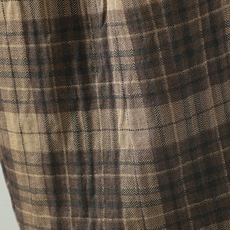 Pantalon thermique harem pour femme, rembourré en coton, à motif à carreaux multicolores Buddha Stones, avec poches - image 7