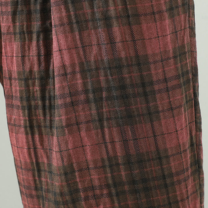 Pantalon thermique harem pour femme, rembourré en coton, à motif à carreaux multicolores Buddha Stones, avec poches - image 13