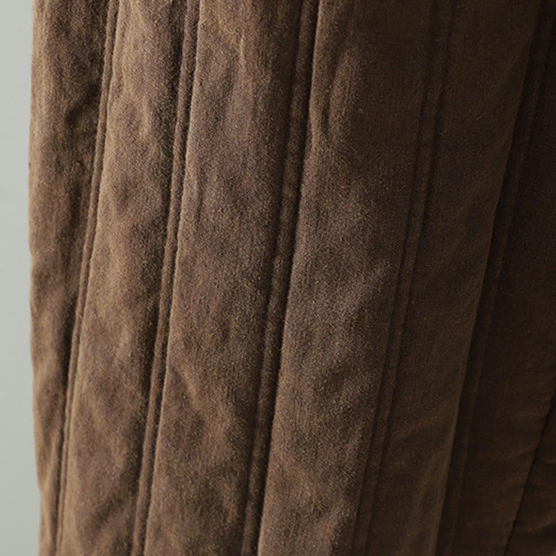 Pantalon Buddha Stones pour femme en coton à taille élastique et poches, modèle simple à cordon de serrage, avec cordon de serrage. - image 3