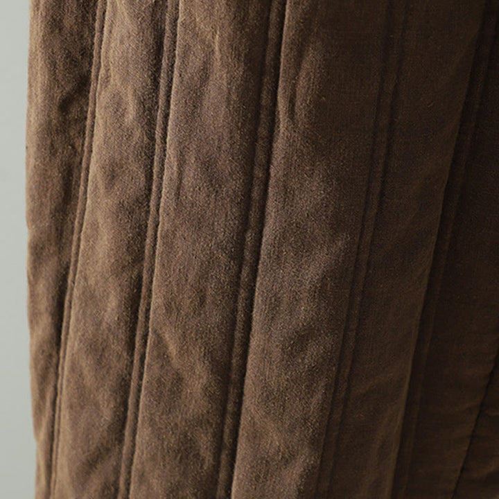 Pantalon Buddha Stones pour femme en coton à taille élastique et poches, modèle simple à cordon de serrage, avec cordon de serrage. - image 3