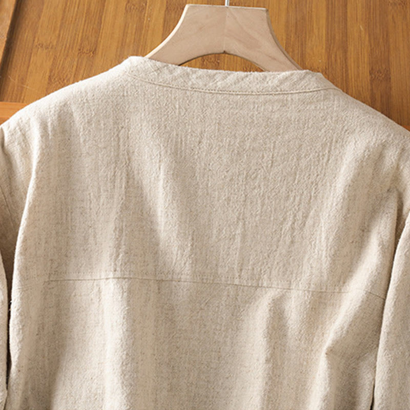 Veste à manches longues double épaisseur en coton avec fermeture éclair et poches pour femme Buddha Stones - image 12