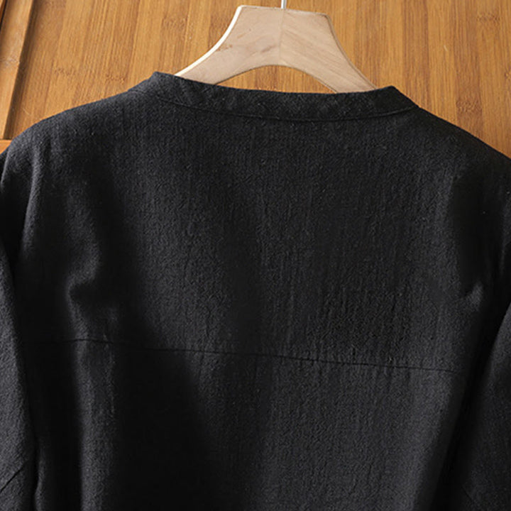 Veste à manches longues double épaisseur en coton avec fermeture éclair et poches pour femme Buddha Stones - image 4