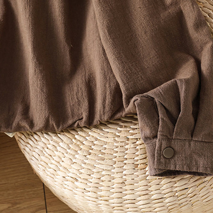 Veste à manches longues double épaisseur en coton avec fermeture éclair et poches pour femme Buddha Stones - image 27