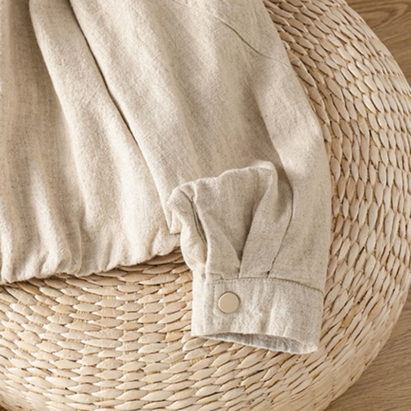 Veste à manches longues double épaisseur en coton avec fermeture éclair et poches pour femme Buddha Stones - image 17