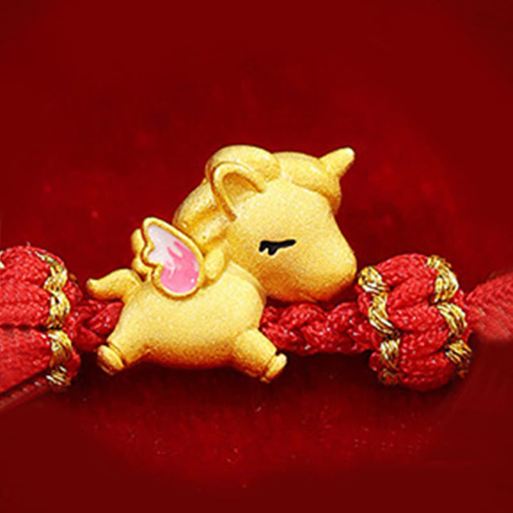 Bracelet en argent sterling 925 Buddha Stones , année du Cheval, porte-bonheur, fil rouge, force. - image 9