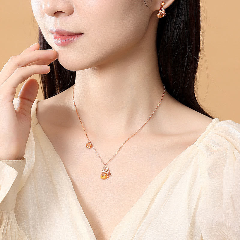 Collier pendentif en argent sterling 925 Buddha Stones , motif pièces de monnaie de l'année du Cheval, symbole de bénédiction - image 4