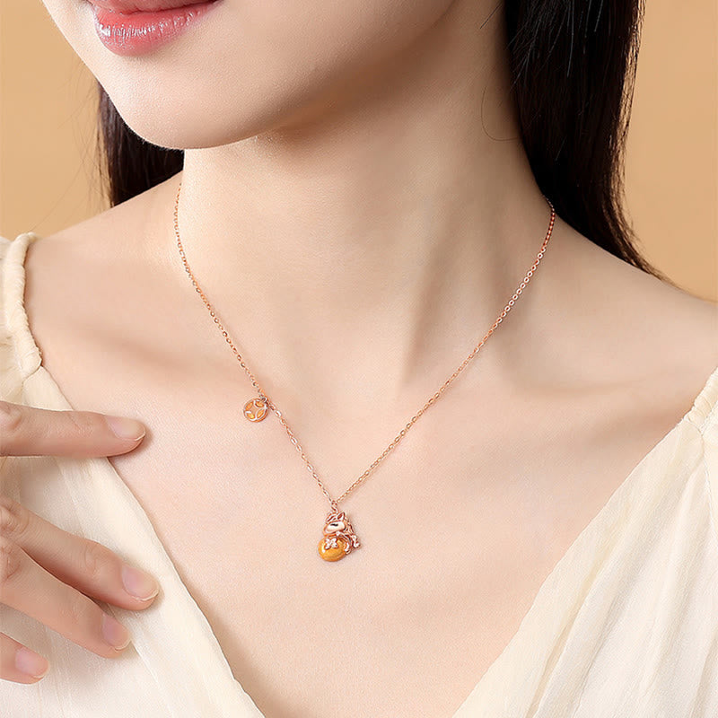 Collier pendentif en argent sterling 925 Buddha Stones , motif pièces de monnaie de l'année du Cheval, symbole de bénédiction - image 5