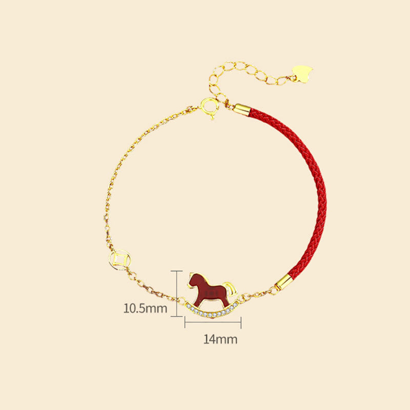 Bracelet en argent sterling 925 avec breloque Année du Cheval et agate rouge, Buddha Stones et d'une chaîne apaisante. - image 9