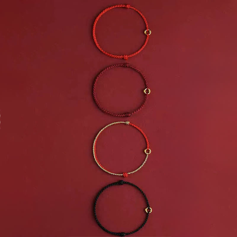 Bracelet de cheville ajustable en cordon tressé avec boucle de paix et Buddha Stones - image 14