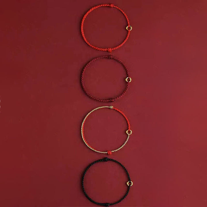 Bracelet de cheville ajustable en cordon tressé avec boucle de paix et Buddha Stones - image 14