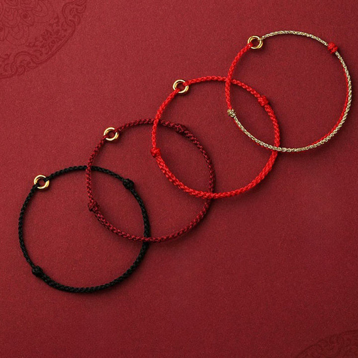 Bracelet de cheville ajustable en cordon tressé avec boucle de paix et Buddha Stones - image 13