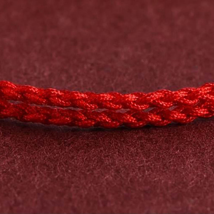 Bracelet de cheville de protection en corde tressée avec cinq pièces de cuivre et Buddha Stones - image 7