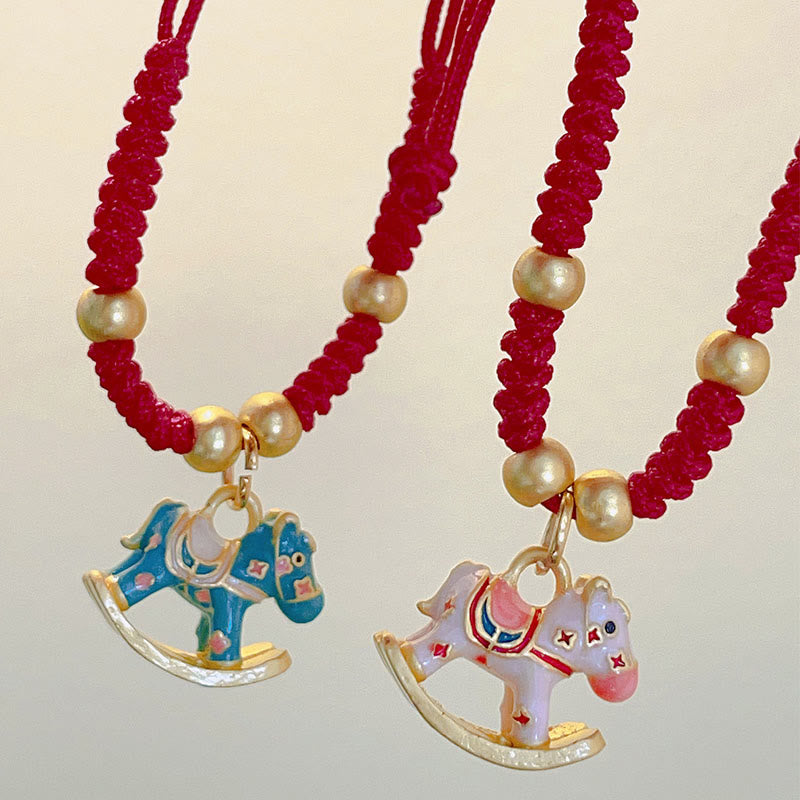 Bracelet ajustable en cuivre rouge avec Buddha Stones, petit bracelet porte-bonheur année du Cheval et cordon rouge. - image 5