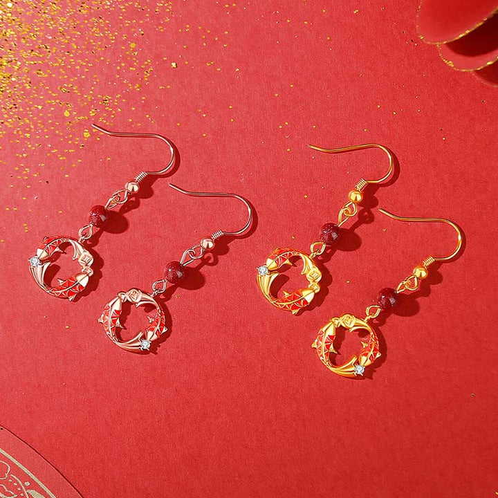 Collier pendentif double carpe koï en argent sterling 925 plaqué or 18 carats et pierres de Buddha Stones - image 17