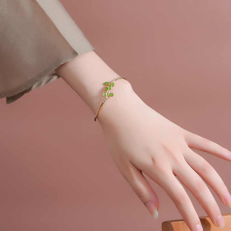 Collier de protection en jaspe vert, orné de feuilles et de pompons, avec Buddha Stones et argent sterling 925. - image 14