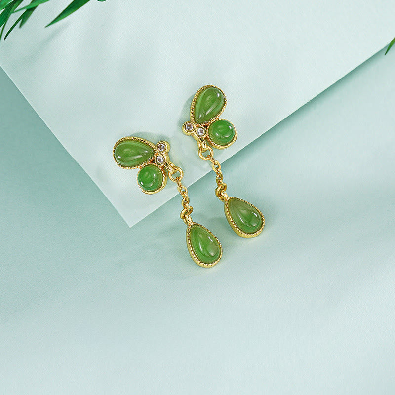 Collier de protection en jaspe vert, orné de feuilles et de pompons, avec Buddha Stones et argent sterling 925. - image 17