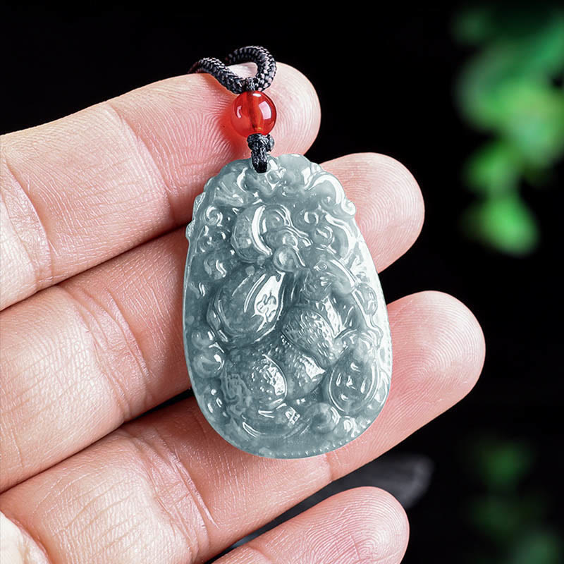 Collier pendentif en corde porte-bonheur en jade avec Buddha Stones et signe du zodiaque chinois, année du cheval - image 9