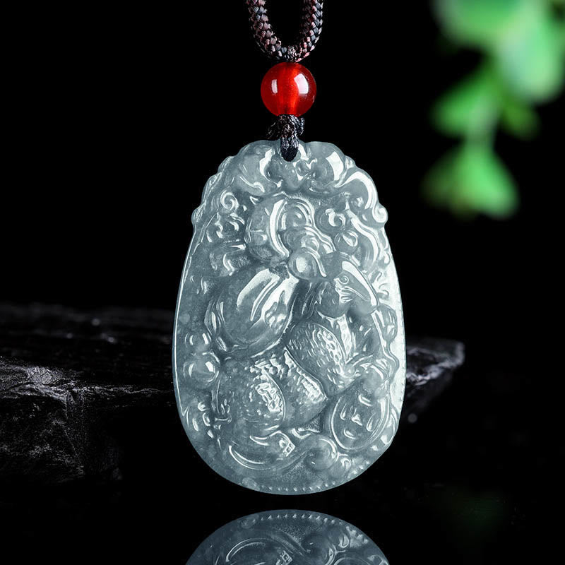 Collier pendentif en corde porte-bonheur en jade avec Buddha Stones et signe du zodiaque chinois, année du cheval - image 8