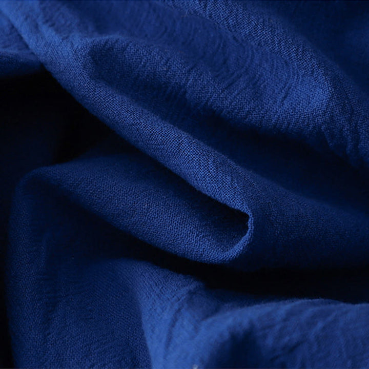 Pantalon harem femme Buddha Stones Commute, couleur unie, taille élastique, coton, longueur 7-8, avec poches - image 7