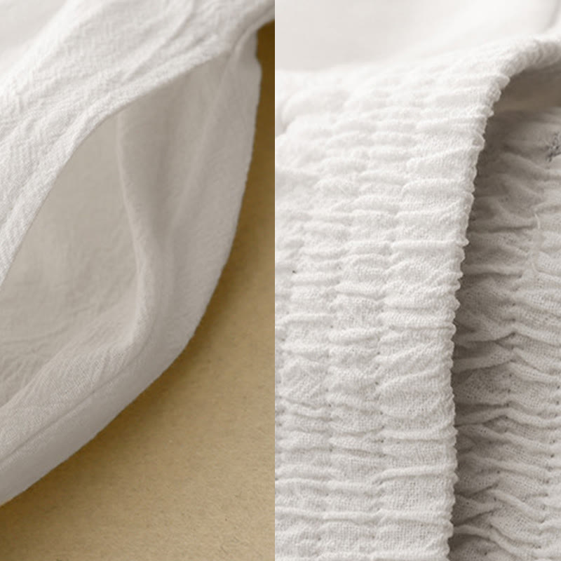 Pantalon harem femme Buddha Stones Commute, couleur unie, taille élastique, coton, longueur 7-8, avec poches - image 13