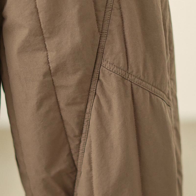 Pantalon harem thermique à taille haute en coton uni Buddha Stones pour femme, avec poches et poches - image 18