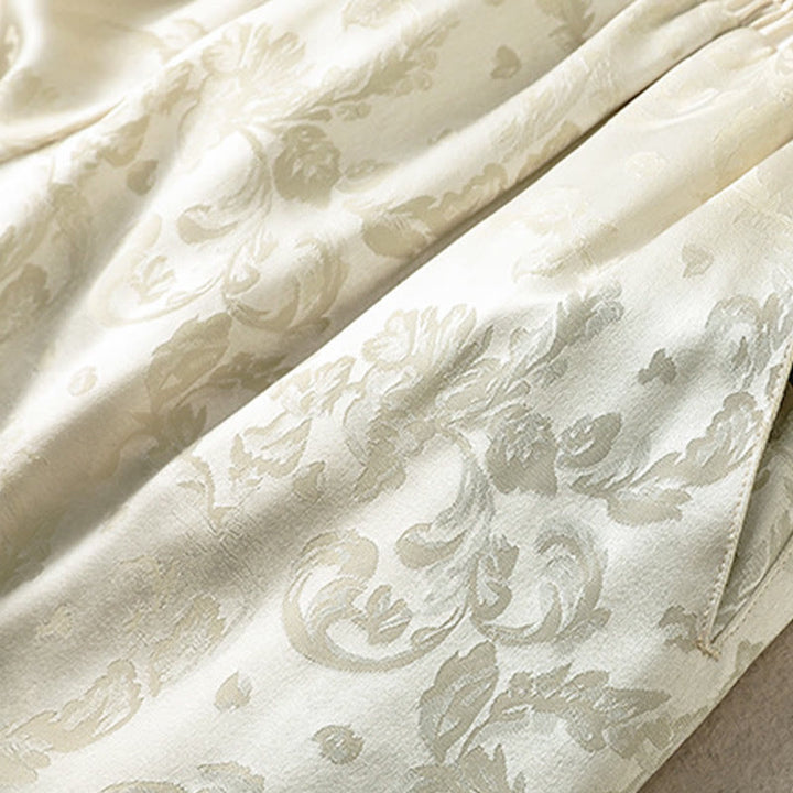 Pantalon thermique épais à taille haute et jambes larges pour femme, motif jacquard de Buddha Stones, avec poches - image 6