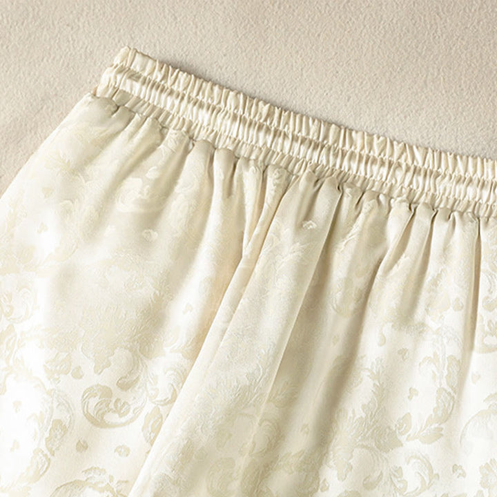 Pantalon thermique épais à taille haute et jambes larges pour femme, motif jacquard de Buddha Stones, avec poches - image 3