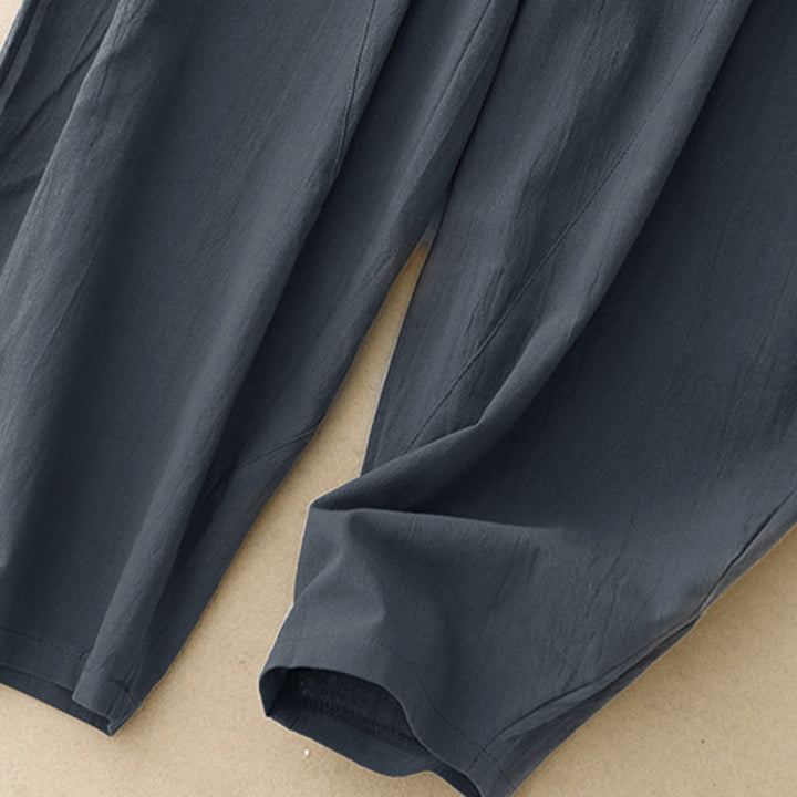 Pantalon large pour femme avec poches, motif patchwork uni couleur automne Buddha Stones - image 12