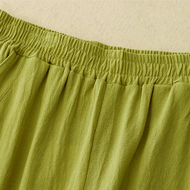 Pantalon large pour femme avec poches, motif patchwork uni couleur automne Buddha Stones - image 8