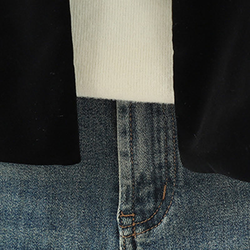 Gilet sans manches pour femme avec motif de broderie de fleurs blanches et de Buddha Stones - image 10