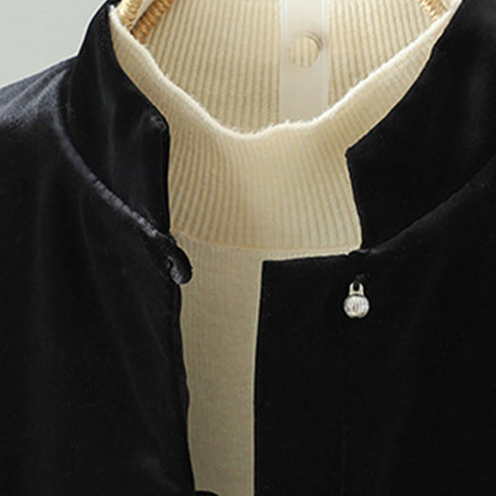 Gilet sans manches pour femme avec motif de broderie de fleurs blanches et de Buddha Stones - image 8