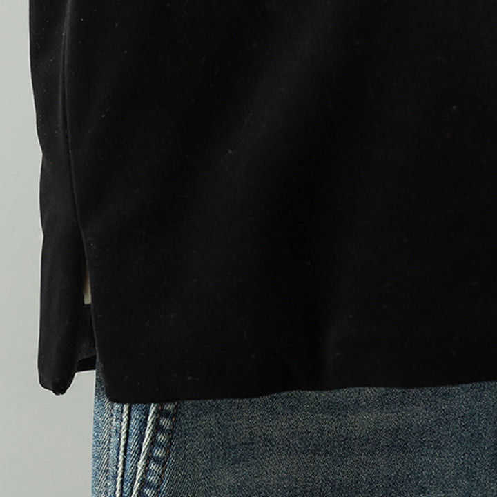 Gilet sans manches pour femme avec motif de broderie de fleurs blanches et de Buddha Stones - image 11